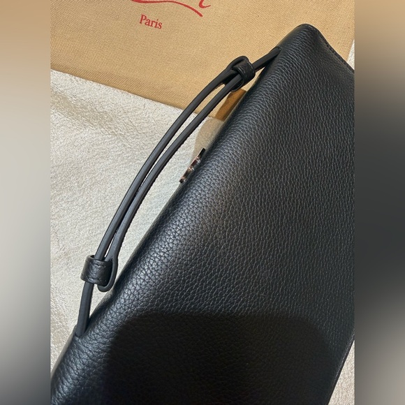 NEW Christian Louboutin Panettone Studs Logo Black Purse Zip Clutch Big Wallet - Picture 5 of 16